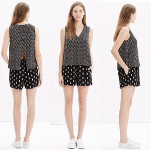 Madewell Overlay Romper Ikat Brush Print